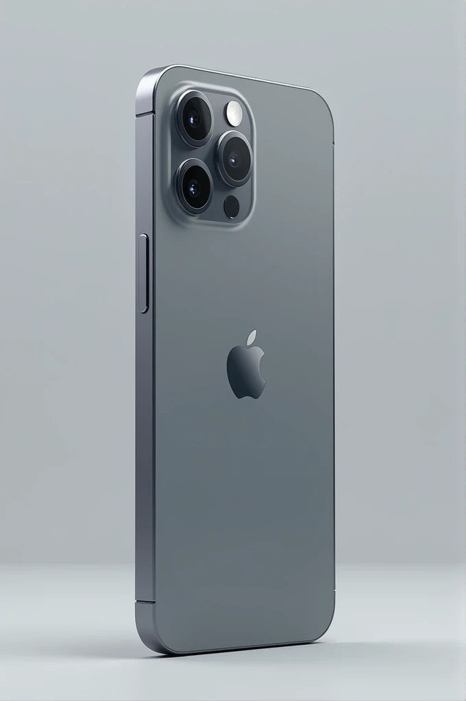 Take a side photo of a gray technological cell phone similar to an iPhone