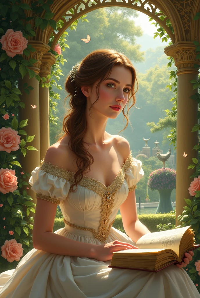 In the heart of this kingdom, there was a beautiful princess named Isabella. She was wise beyond her years and beloved by all for her gentle heart. Princess Isabella loved to spend her days wandering the gardens of the royal palace, where she would often lose herself in books of ancient tales and legends.