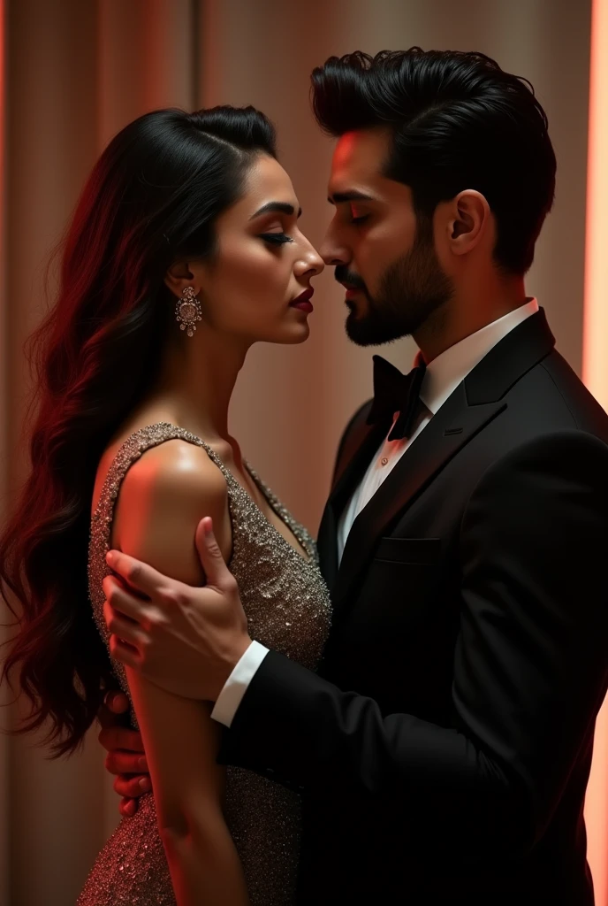 Romantic and bold image of hania amir and ahad raza mir use hania amir and ahad raza mir face not these 2 random and image should be very hot and sexy like kiss and bold image