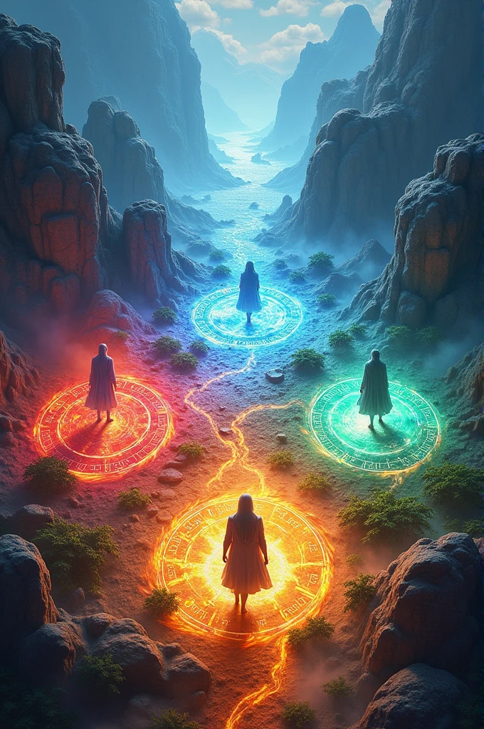 Send me an image to make a board game with the theme of the four elements