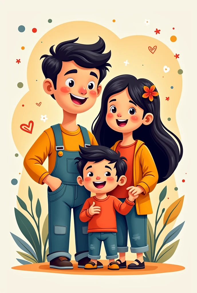 My wife and son my self with our names in any design of t shirts In cartoon pattern my son is 1 year, name should be my name Azeer wife name Azeeza son name Azlan, Azeer is my name my wife name is Azeeza my son name is Azlan
My name: Azeer
Wife : Azeeza
Son : Azlan