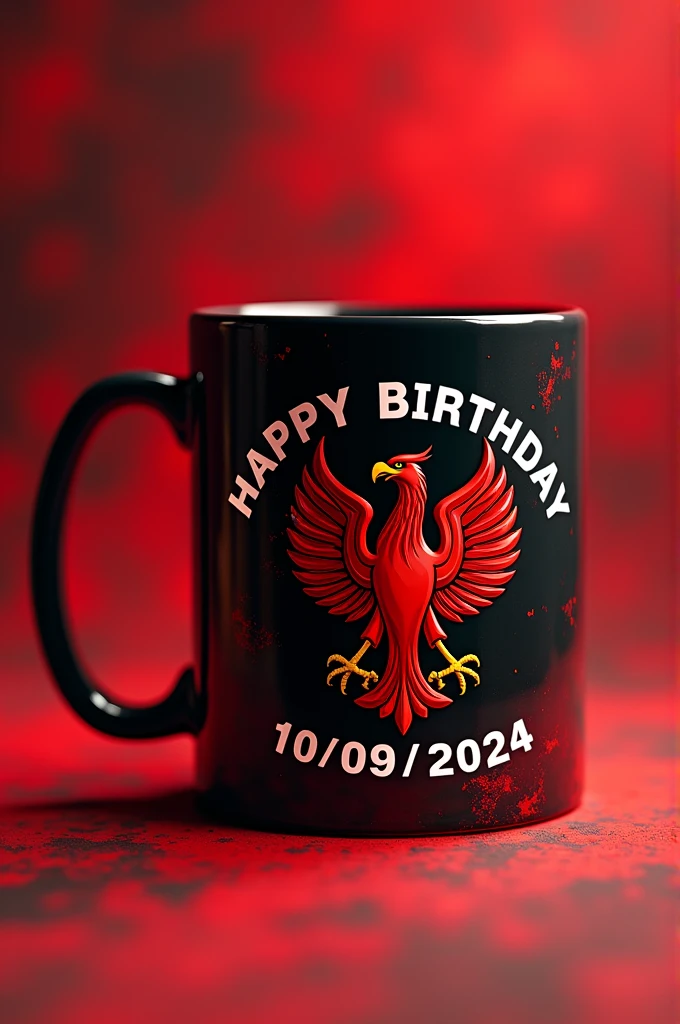 Flamengo mug template for birthday on the 10th/09/2024