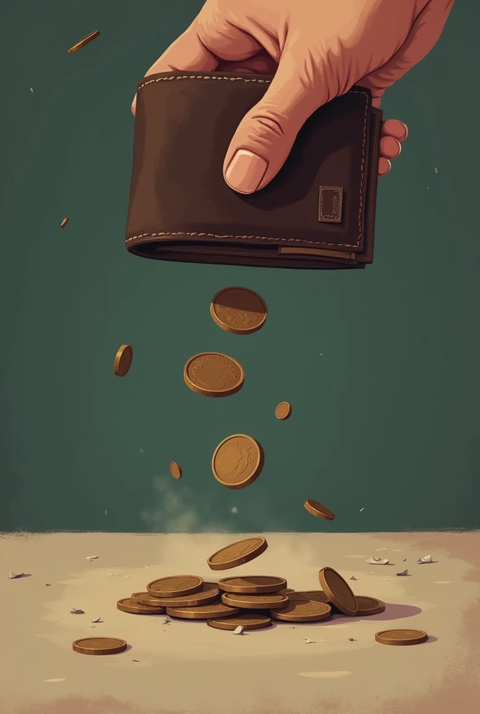 Turn your wallet upside down、Three cheap coins fall、poor
