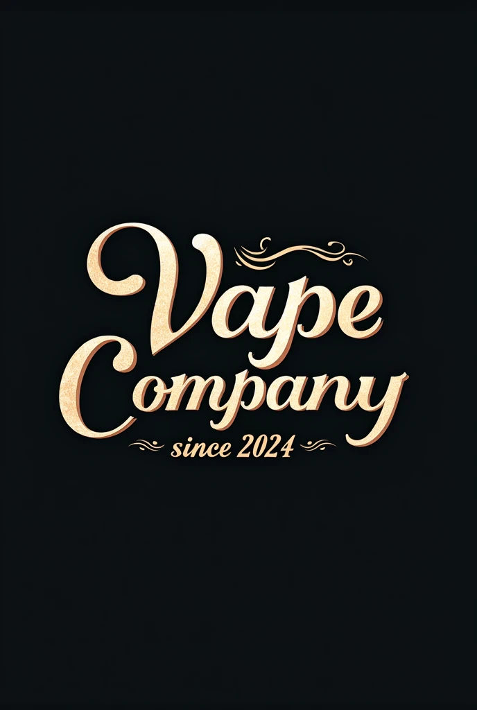 Create me a logo with fancy letters of a vaper shop called Vape Company and say since 2024