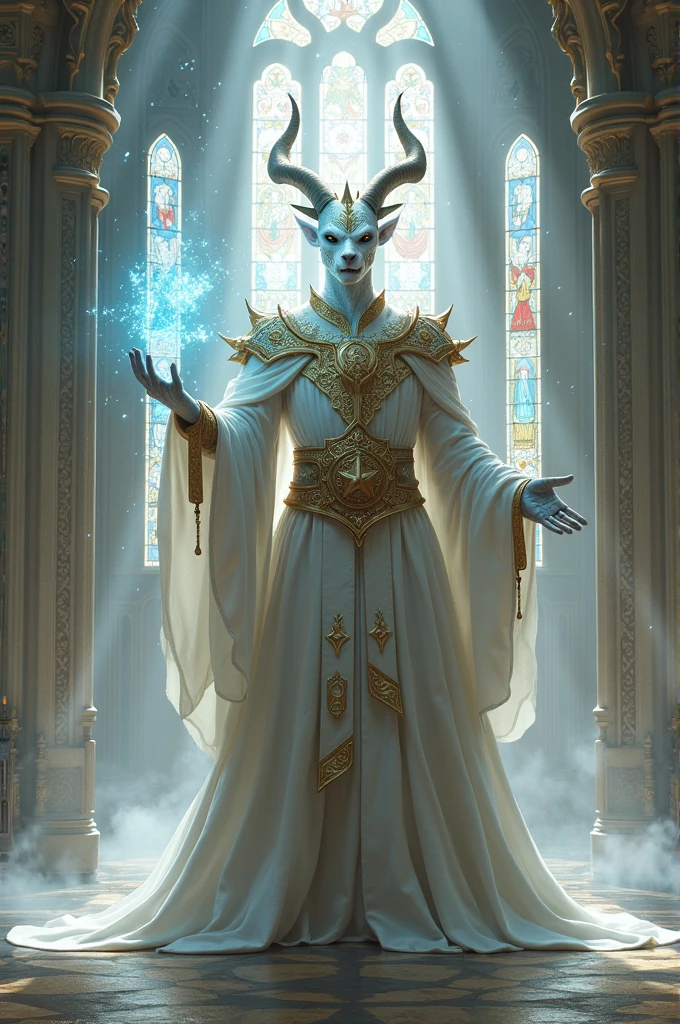 White Dragonborn cleric