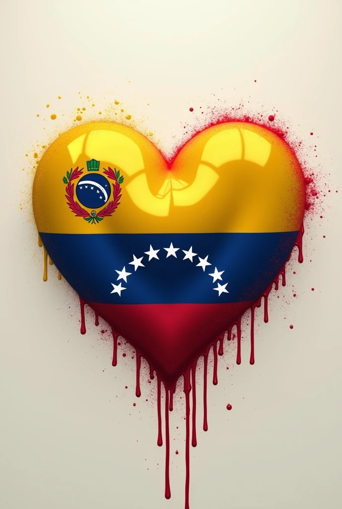 Image that integrates the 2 flags, from Venezuela and Colombia. Add a text that says. Venezuela and Colombia, blood sisters