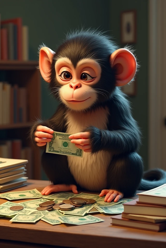 Monkey counting money