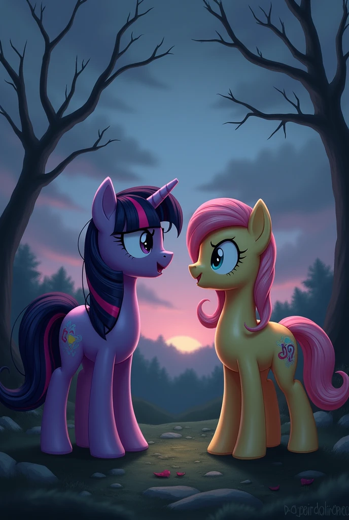 twilight sparkle peleando con fluttershy en version humanas