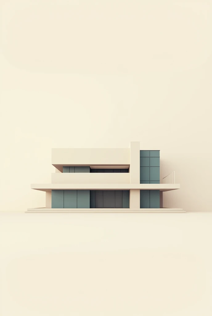 Minimalist shopping mall, in rectangular shape, Flat
