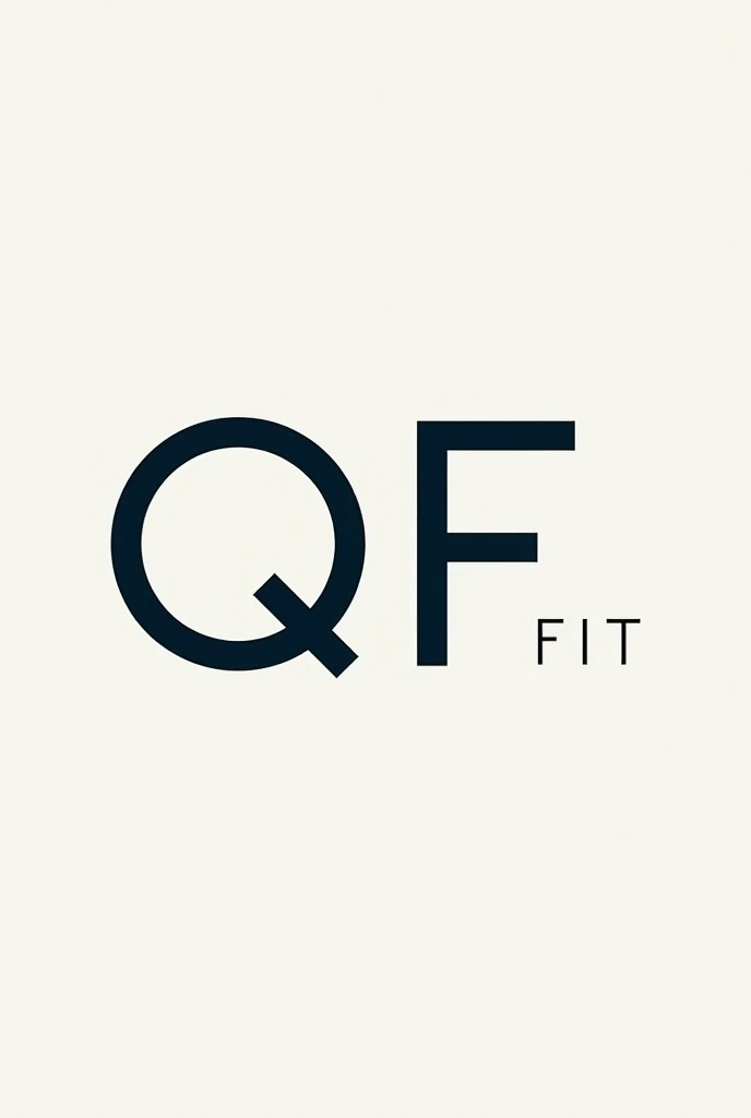 Make a logo for a fashion app called QuickFit that includes QF