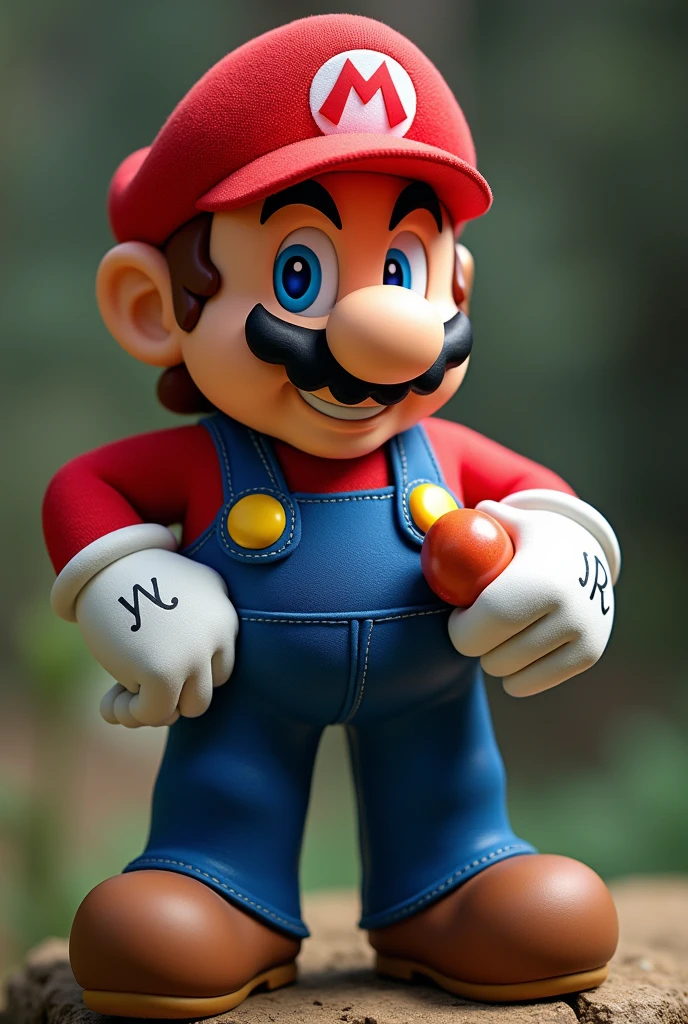 Mario with an erect penis