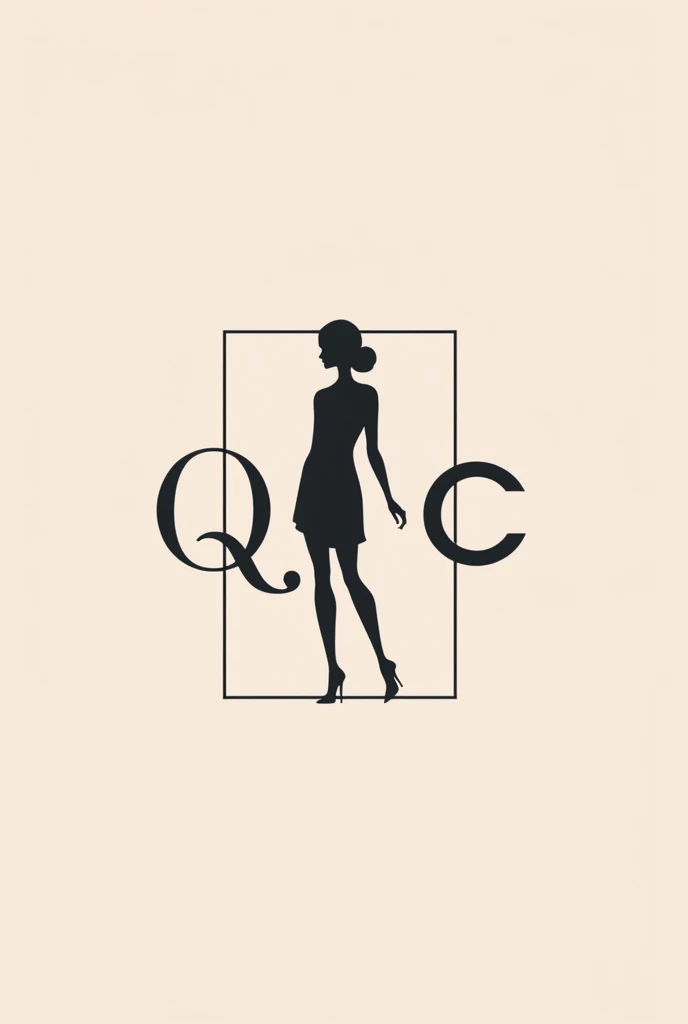 Make an isotype logo for a fashion app called QuickChic that includes QC