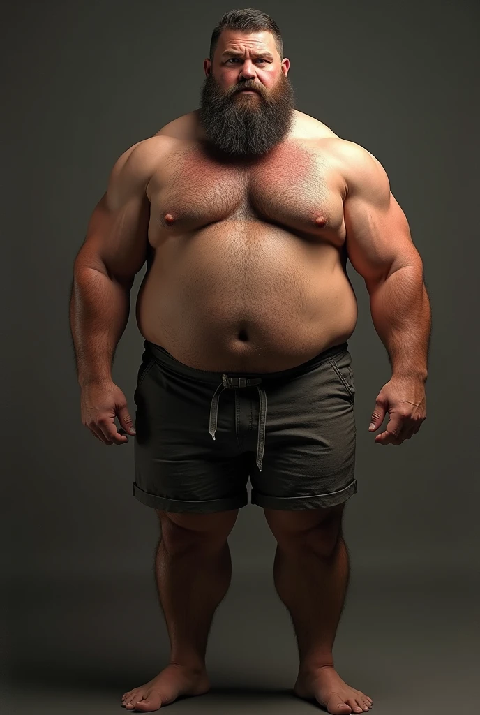 Muscular, man, age 50, no clothes, large penis, beard,