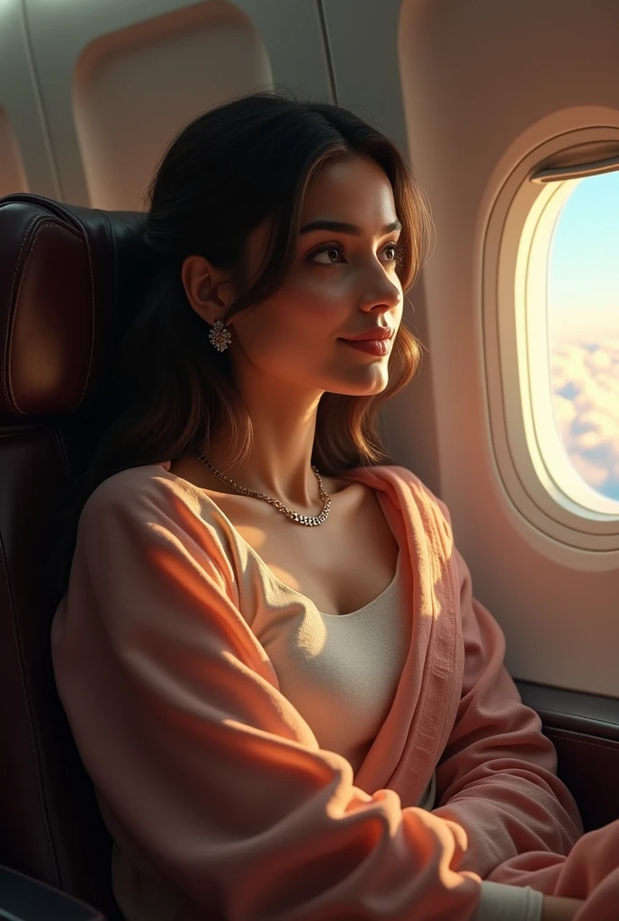 Hiba nawab in plane