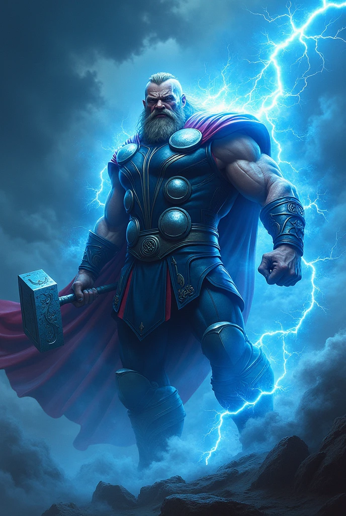 Thor full angry mood and full Blue lighting