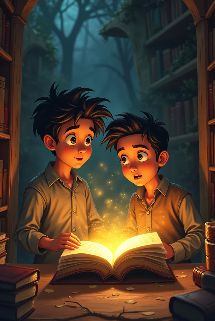 Ahmed and Zaid stop at a mysterious, old bookstore. There is wonder in their eyes when they see a magical book enveloped in a bright light.