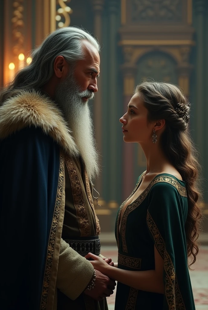 King Oceus: "My daughter, These are difficult times. Something in the balance of the world is disturbed. The worst thing is that we don&#39;t know what causes it.. like princess, You must be brave and seek the truth. We cannot wait for the problem to consume us.."