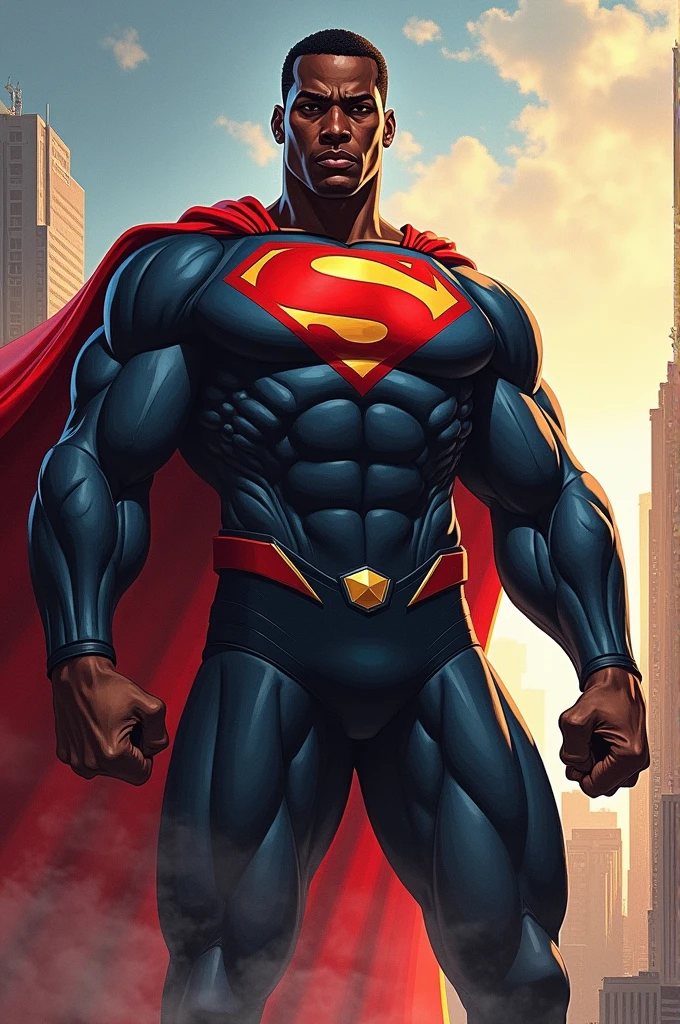 Black superman drawing