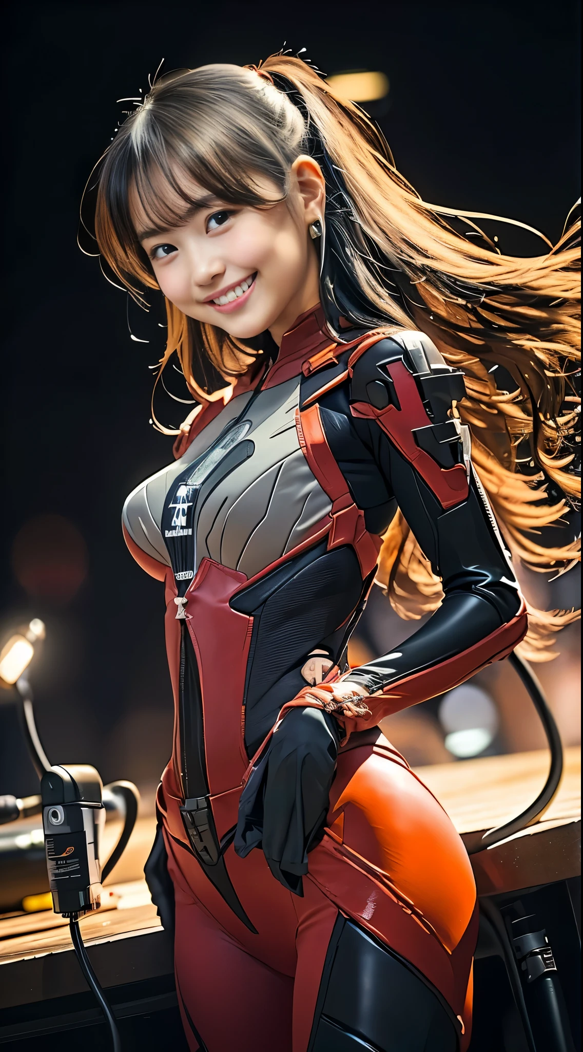 （8k、Raw photography、Highest quality、masterpiece：1.2),(Black Hair、Dark Eyes:1.9),(Plug Suit:1.7)、View your viewers,Front view,White skin,(:1.4)、(Tight waist:1.6)、(Clothes that accentuate the shape of the breasts:1.4)、(Big Breasts :1.2)、Slim figure、Ultra-high resolution,beautiful,beautiful fece,(One person、No background:1.9),whole bodyボディー,Japanese women,（reality的：1.37）、Photon Mapping,reality、(Baby-faced and cute: 1.4)、(Cute Smile: 1.8)、(Round face: 1.8)、Radio City、Physically Based Rendering、Depth of field rally background、photograph, (:1.8),（:1.6）,whole body、Great quality