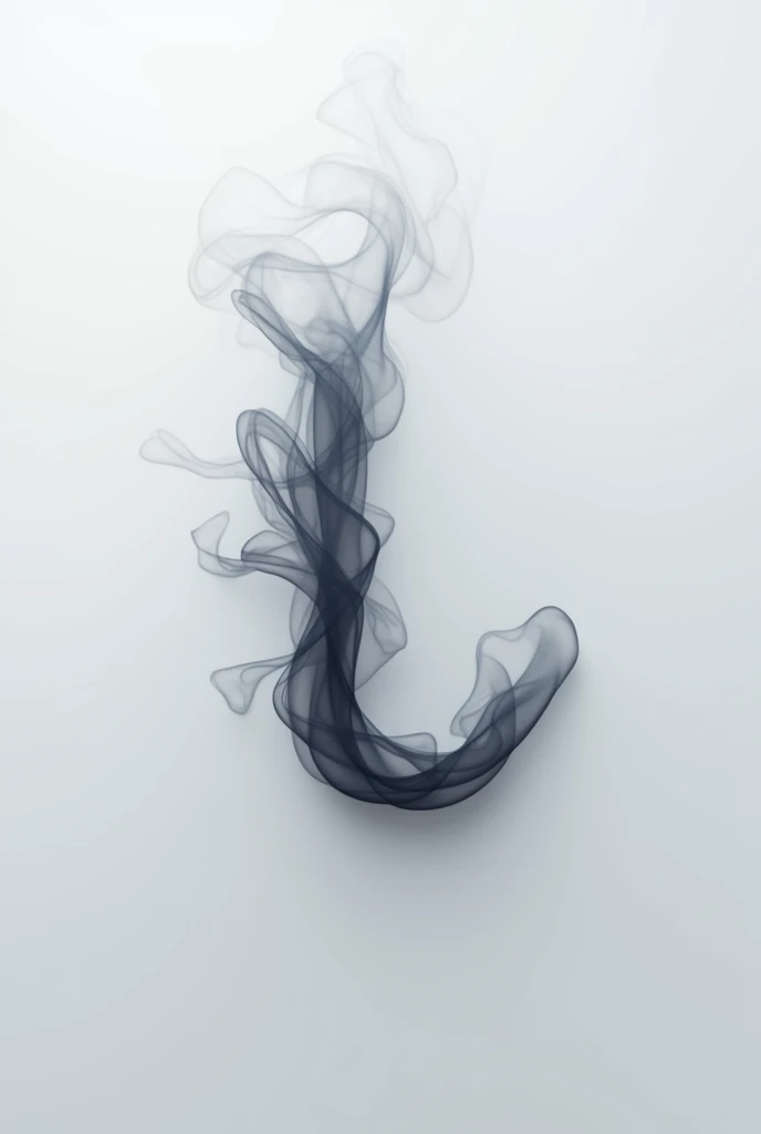 LETTER-SHAPED LOGO "L" made of smoke, minimalism