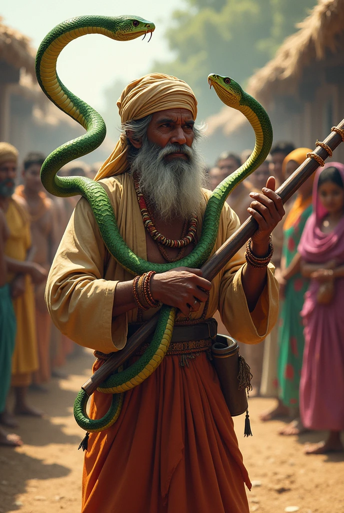 একজন সাপুড়ে বিণ বাজাবে।তার বিণে ৪ টা সাপ বের হবে তার মধ্যে একটা হবে আজহারী হুজুর বাংলাদেশ এর