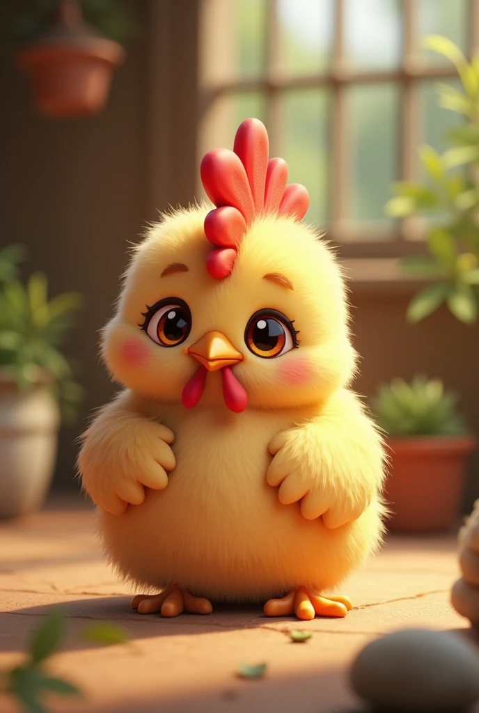 a cute mini chicken