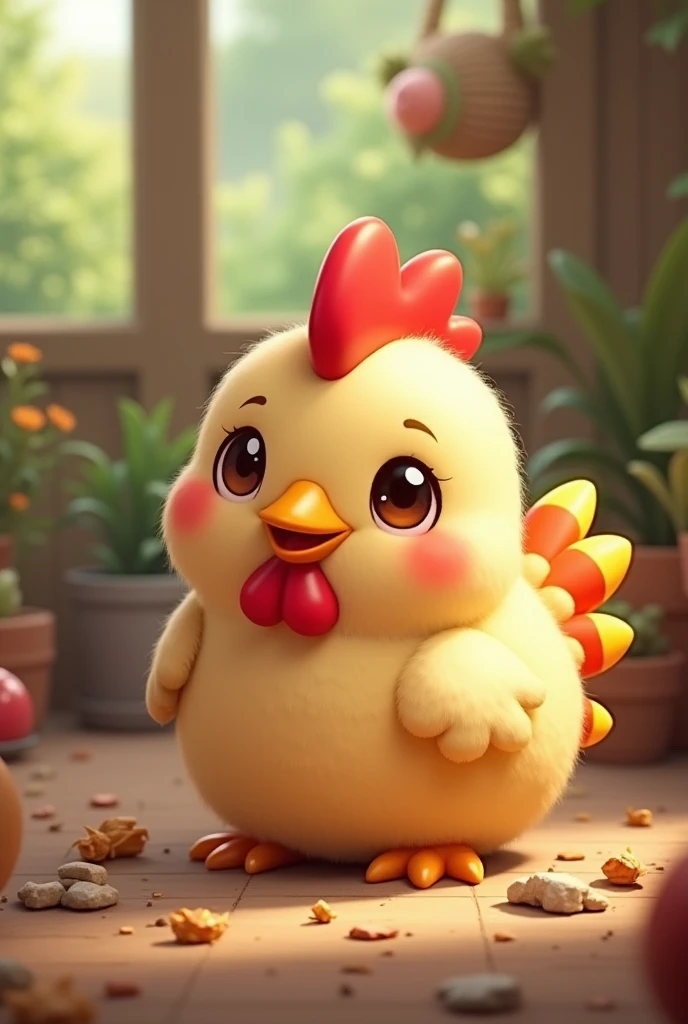 a cute mini chicken