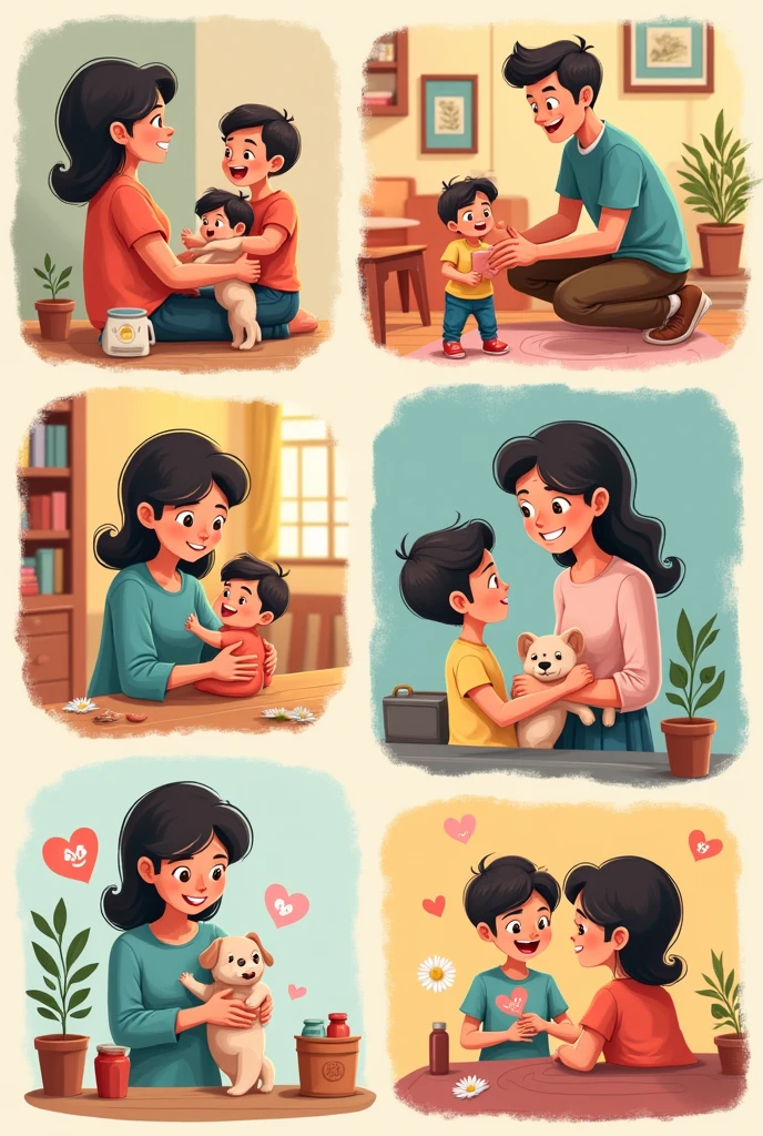 Comic about good actions in a family