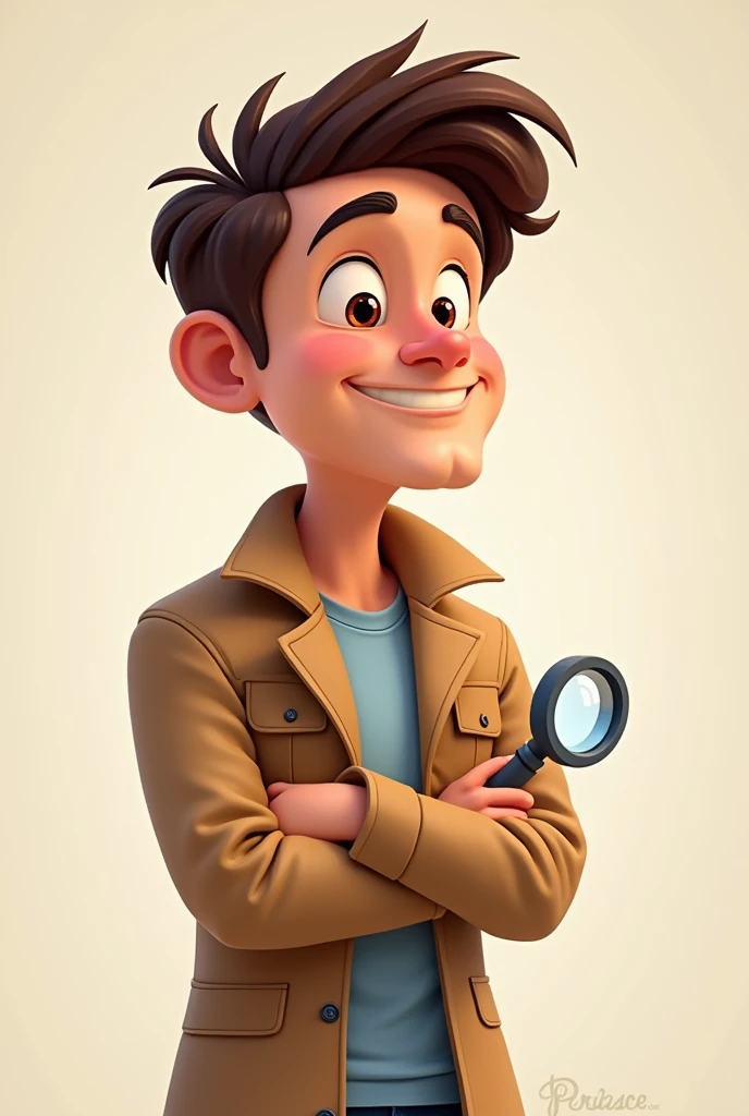 I want to create a logo for my YouTube channel which is about curiosities. Make a different character that is masculine and lovable and not weird, It has to be a YouTube channel character of curiosity 