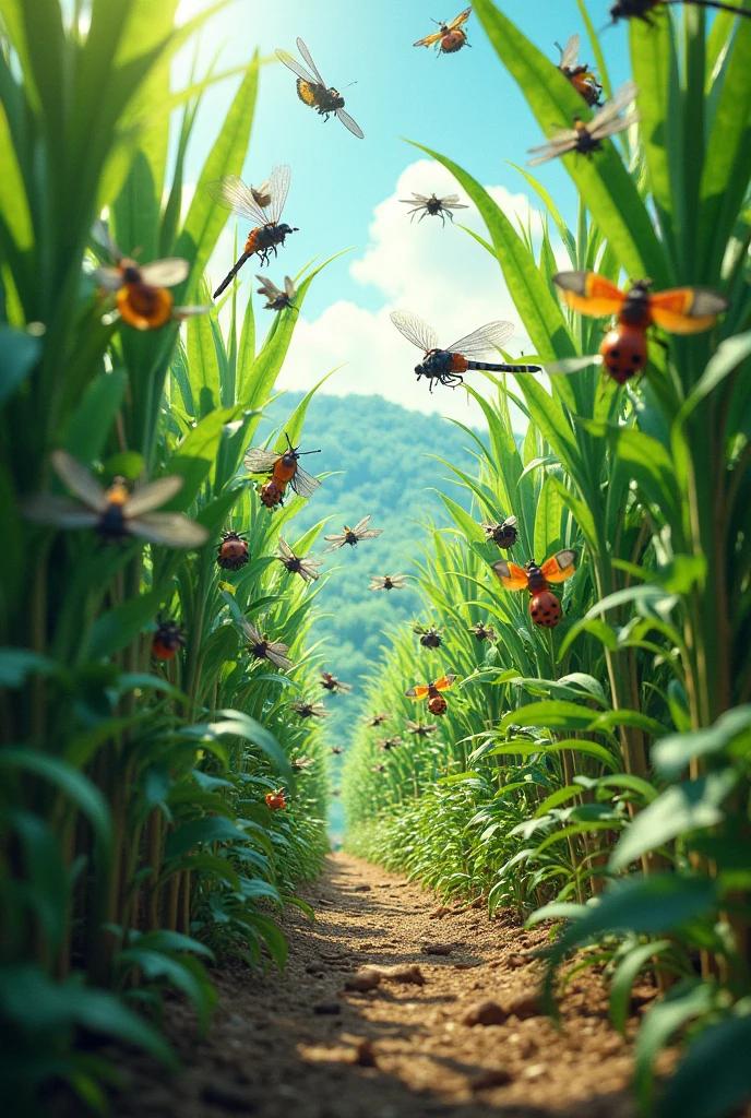 insects in the sugarcane plantation