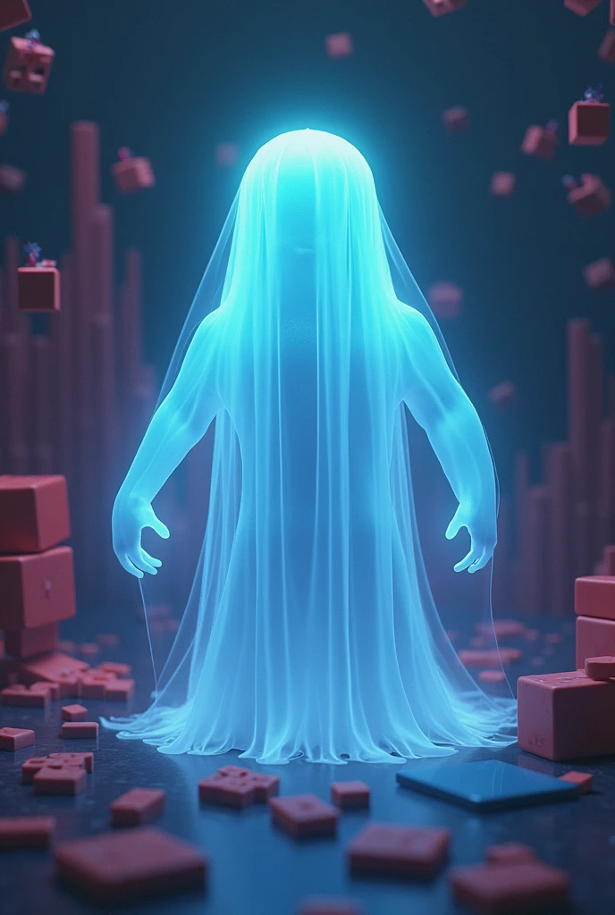 Create a ghost playing Roblox in 2011 2d