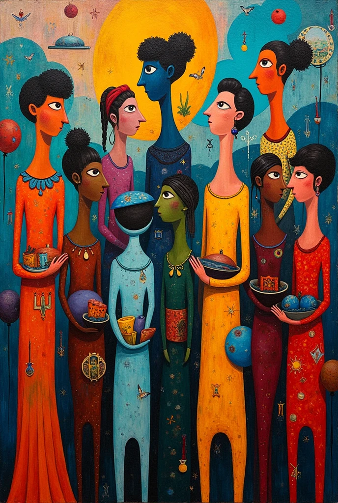 A painting based on the European avant-garde of the 1920s mixed with the arts of the modern Brazilian arts week