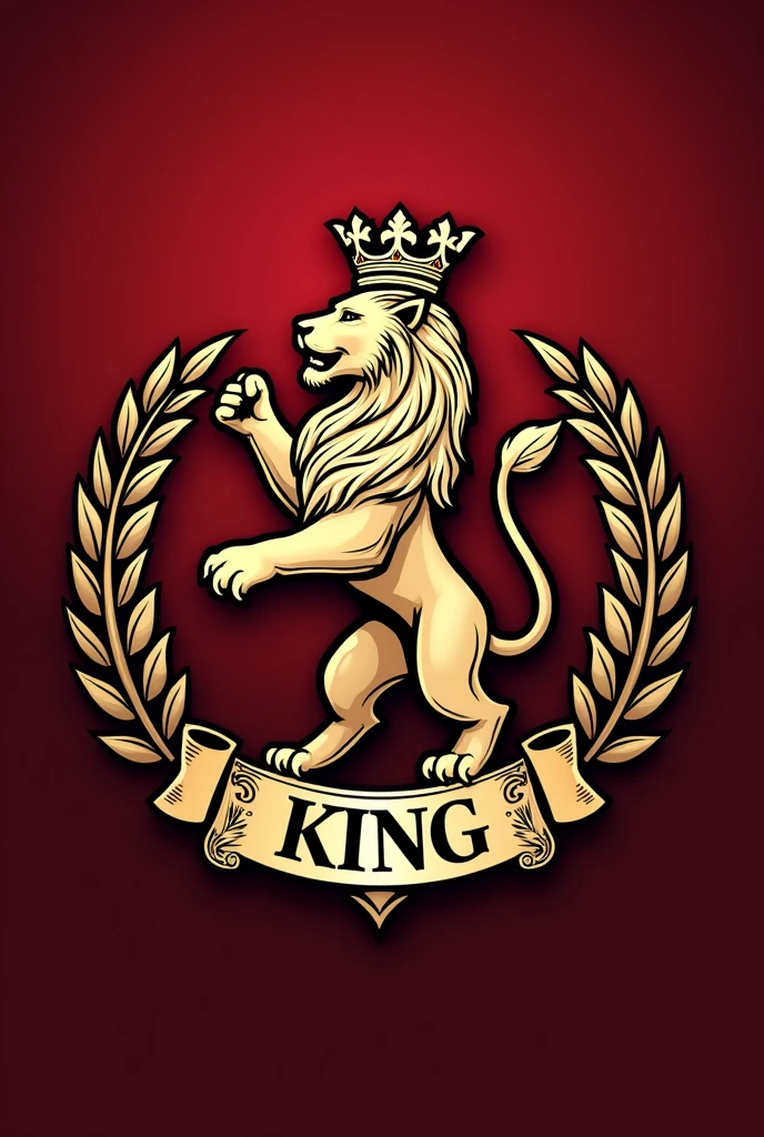 Create a football team crest with the name king
