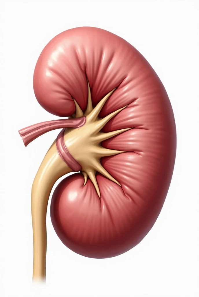 Make a graph of an undissected cow kidney and name the parts that can be seen on the outside..
In the kidney graph, Indicate the parts that can be seen on the outside
