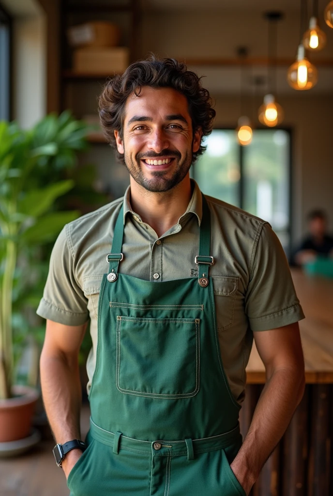 Man dressed as a nutritionist. brazileiro. 30years. white color