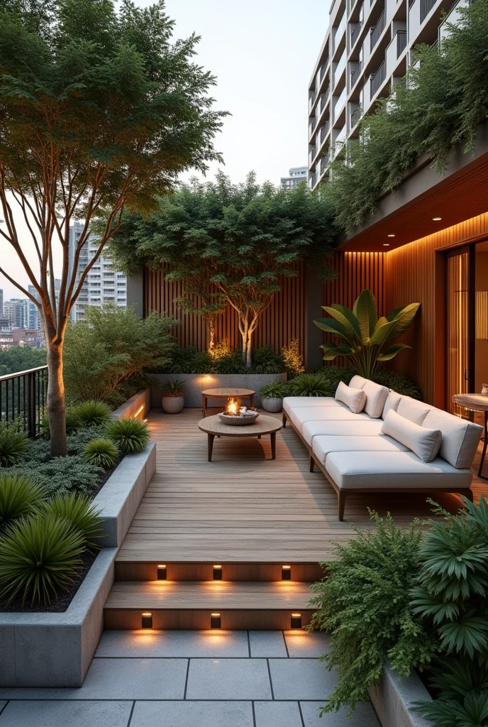 Design of a terrace based on the song "like a tatto" by the artist Sade