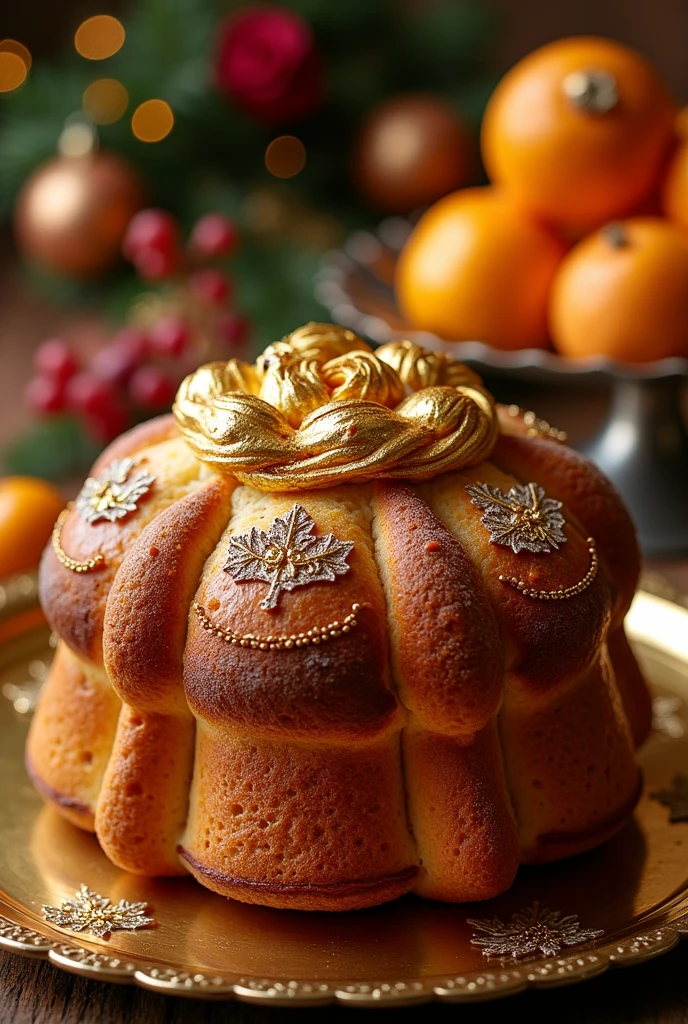 Panettone whose name says "gold"