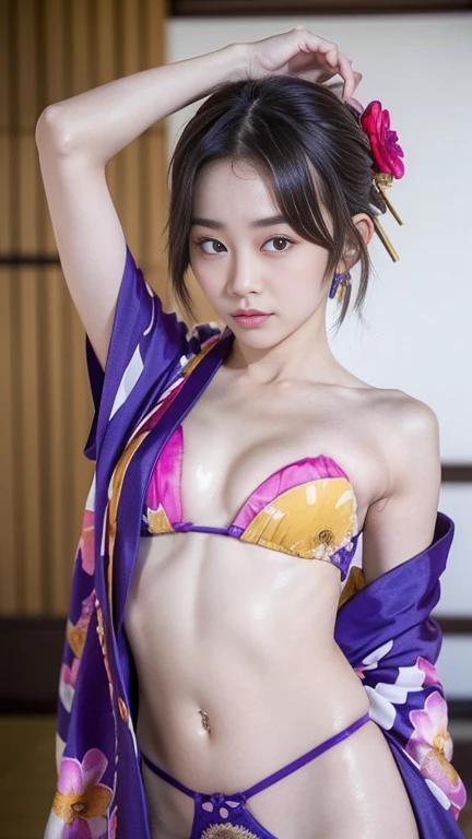 (highest quality、16K、32K、masterpiece、ultra high resolution、(((prostitute))),22 years ago、((虹colourの着物)),(naked small tits)、(((have cleavage))),((extremely heavy chest)),(login hair)、abs、perfect body、(((armpit))),((flower quill woman)), delicate features, surreal, super photographic, clavicle、shadow area、octane rendering、beautiful butt、(((kid))),(()),((Wearing a revealing kimono beautifully)),super detailed face、lips like eyes、double eyelid、(((kid))),(troublesome)、((mix:1.5))、maikurobiki、((belly button))、mysterious look、cliff、((heavy chest)),kid、;beautiful and delicate kimono.high contrast、(((colourful kimono))),heavy chest、((おbelly button)).((colour々Take pictures in sexy poses、Kimono comes off、Natural light、(someone who looks at you calmly, Eyes like a goddess.)happiness:1.2)、highly exposed、beautiful butt、(((kid)))、青colour、金colour、wind effect、eyes shine、Beautiful patterned kimono、 hair ornament on the head、park background、beautiful hip line、