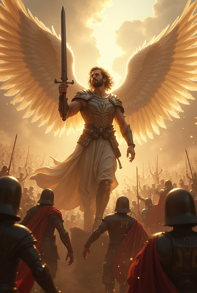 Archangel Michael with his heavenly army