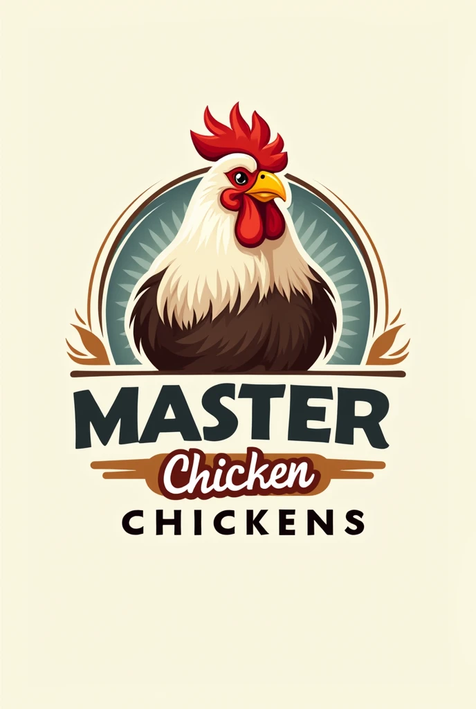 a logo for Master chicken chickens, an enterprise that says Master chicken chickens
