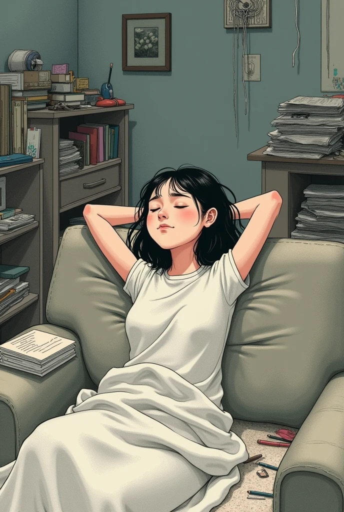An image, drawing about the meaning of the word laziness