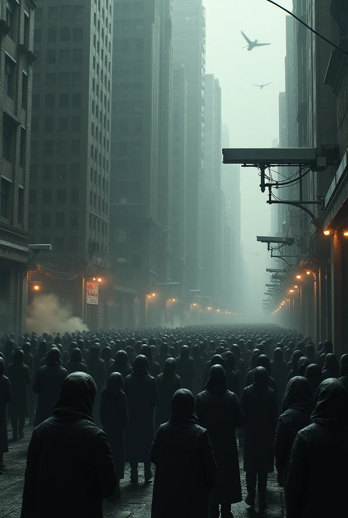 Criticism of the alienation and dehumanization of the individual in society, reflection on the oppression and marginalization that many face. Political manipulation, social injustices and violence. Show structural racism.