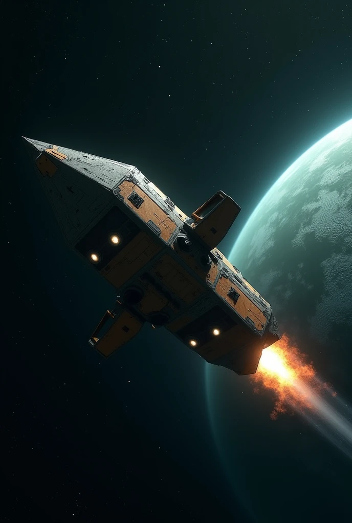  escape pod heading towards round earth