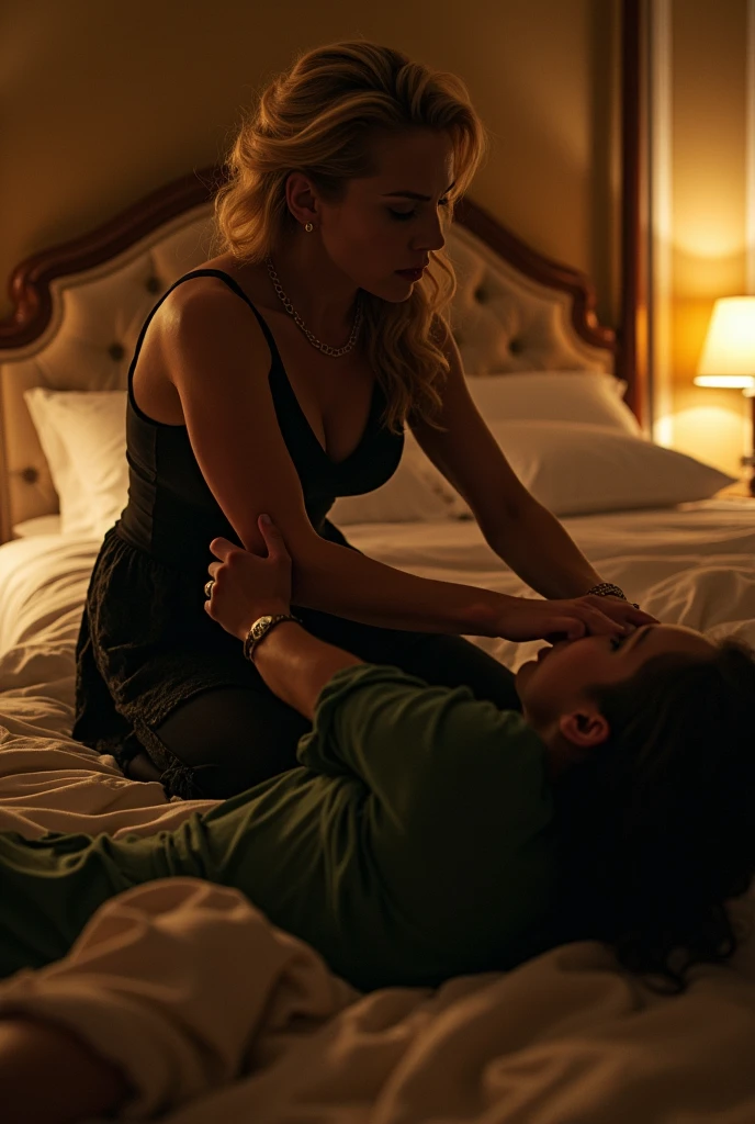scarlett johanss killing a woman in a hotel room
