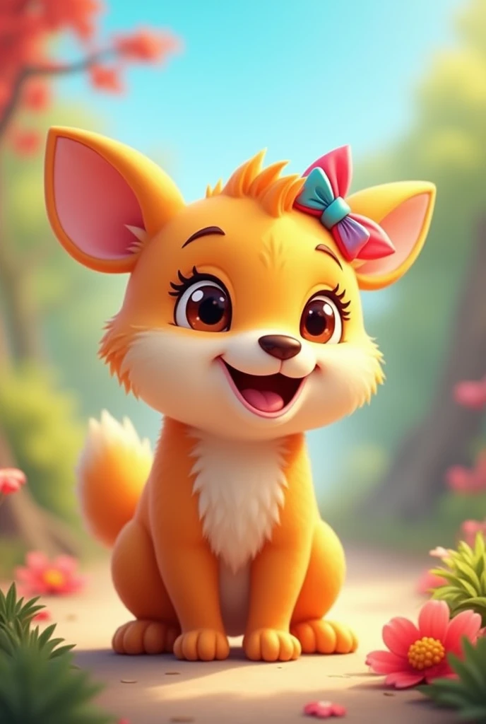 A smiling animated animal
