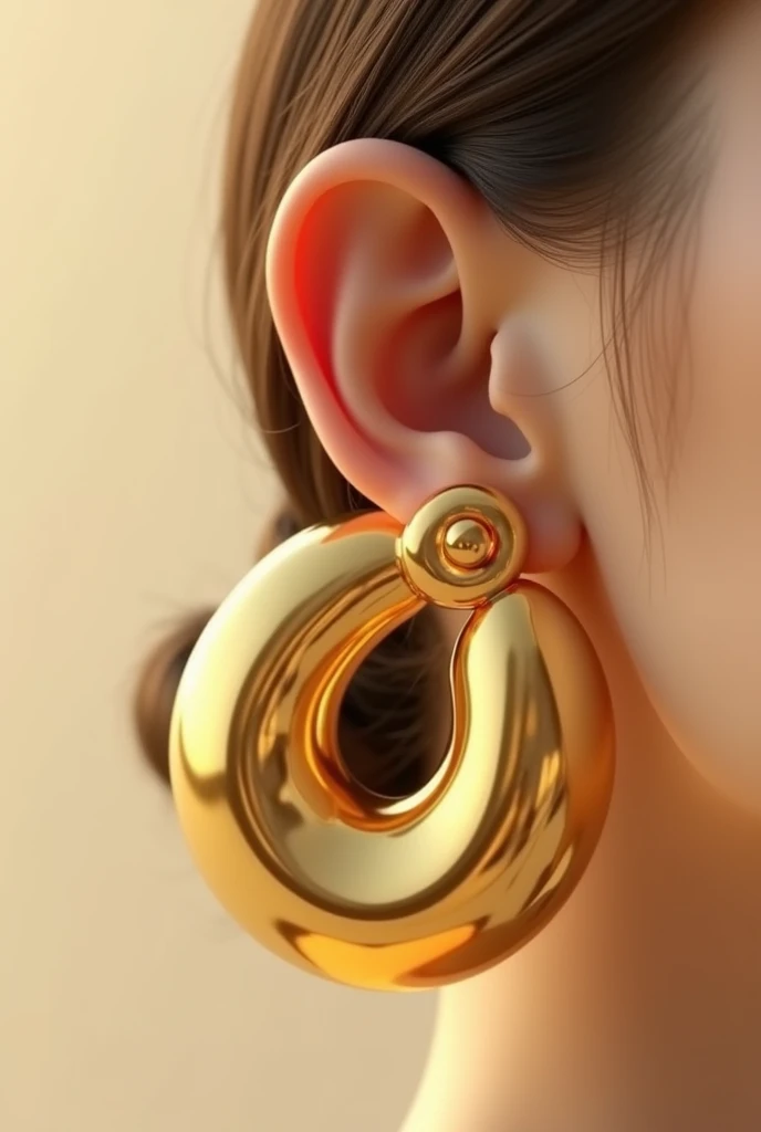 Create a large, smooth earring from organic gold