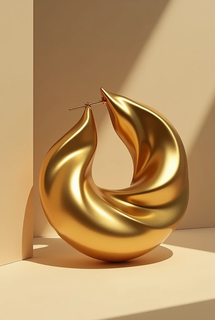 Create a large, smooth earring from organic gold