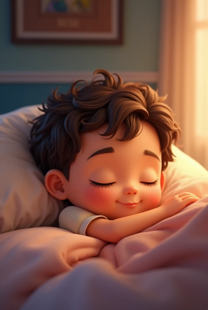 An animated boy named Jose sleeping