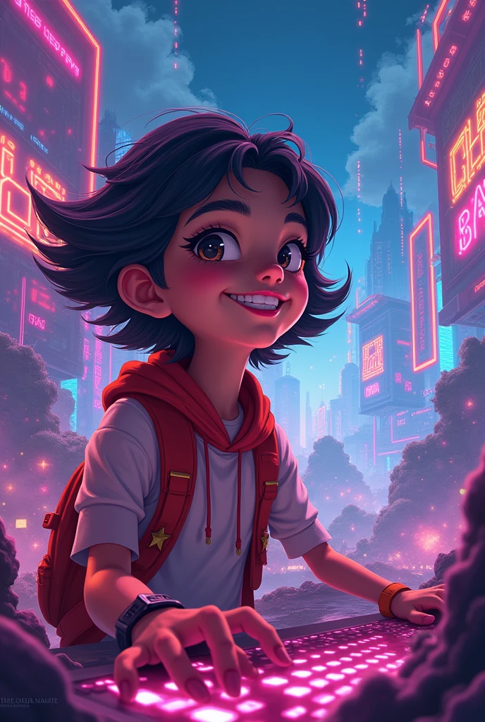 crée une image ou y’a écrit « le pouvoir de JOUER, l’art de briller » , avec un fond gaming 