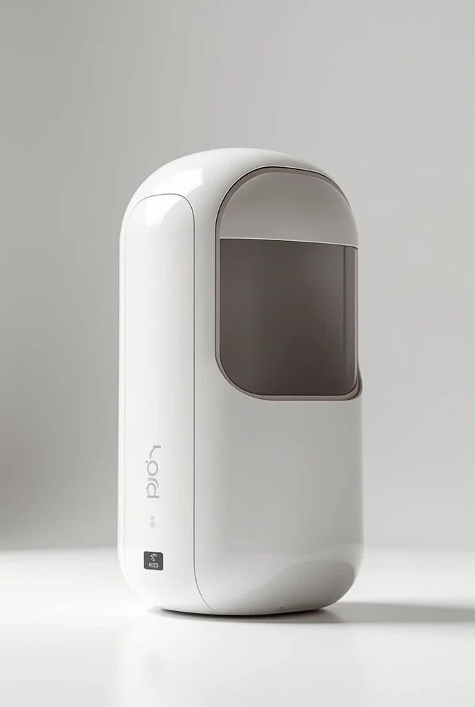 create prototype of mini makeup sponge washing machine,
vertical oval format , modern aesthetic